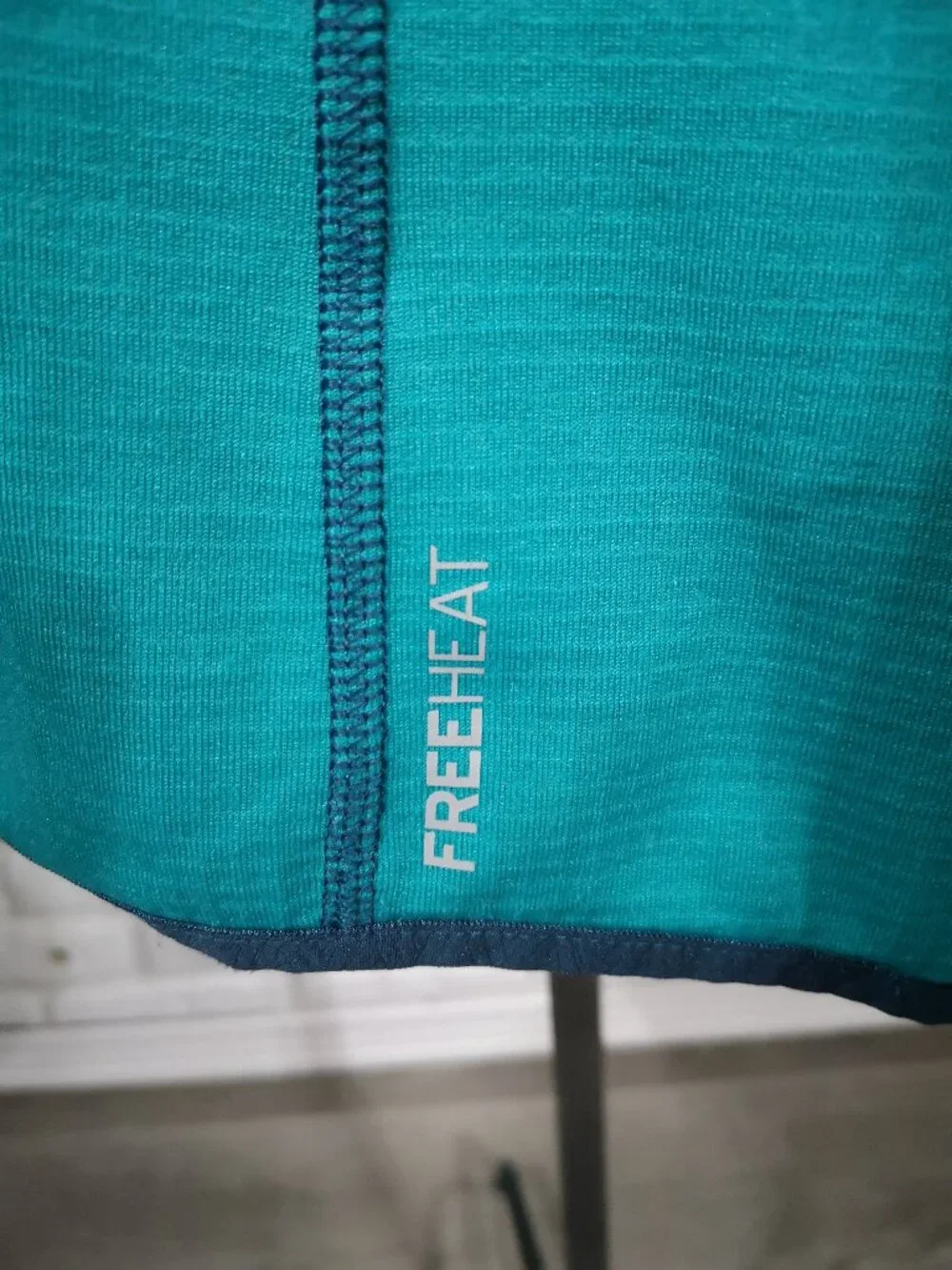 Eddie Bauer Assent Ladies Size Large Teal w/ Navy Fleece Lined Free Heat Polo - Picture 6 of 15